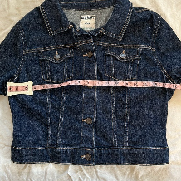 Old Navy Jean Jacket - EUC. Cropped style, very cute dark denim jacket. - Picture 6 of 9